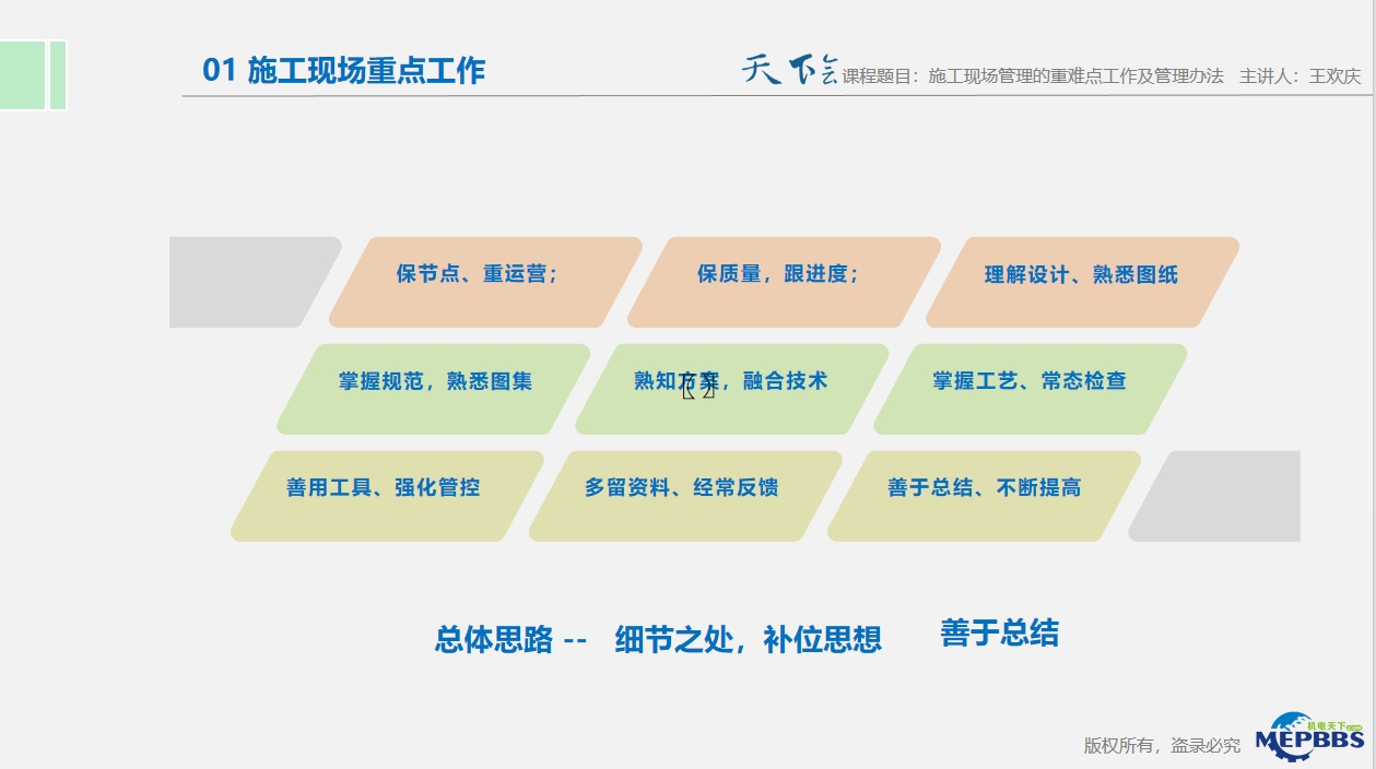 天下会第78讲|施工现场管理的重难点工作及管理办法（甲方视角解析）