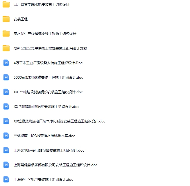 机电设备安装施组设计合集