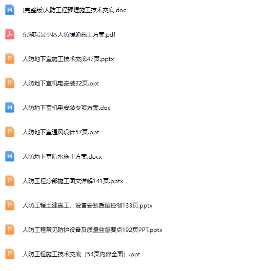 人防机电设计施工培训讲义合集