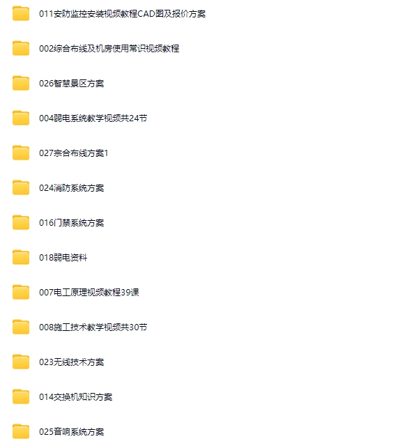 弱电系统资料大全（75G）