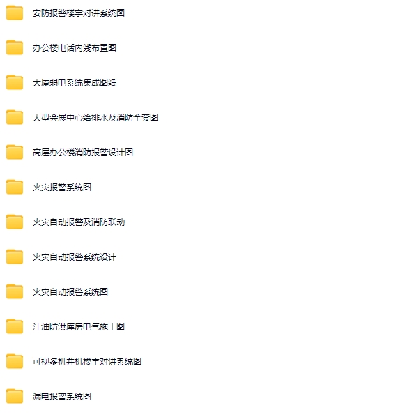 消防水电CAD现场施工图(350套)