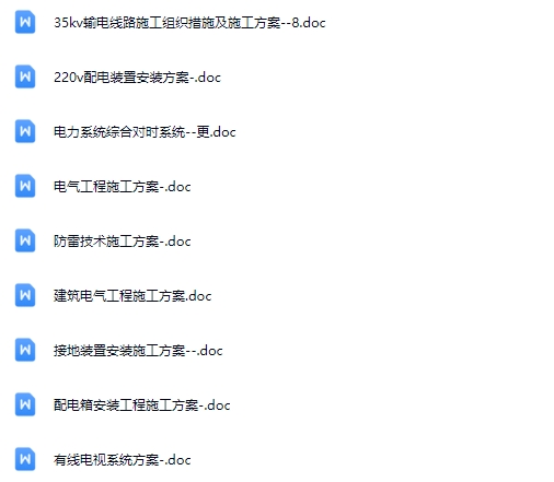 中建建筑电气施工方案合集