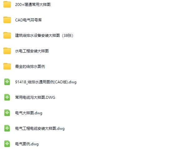 水暖电图例、机电设备安装大样图汇总